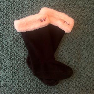 Faux Fur Hunter Boot Socks